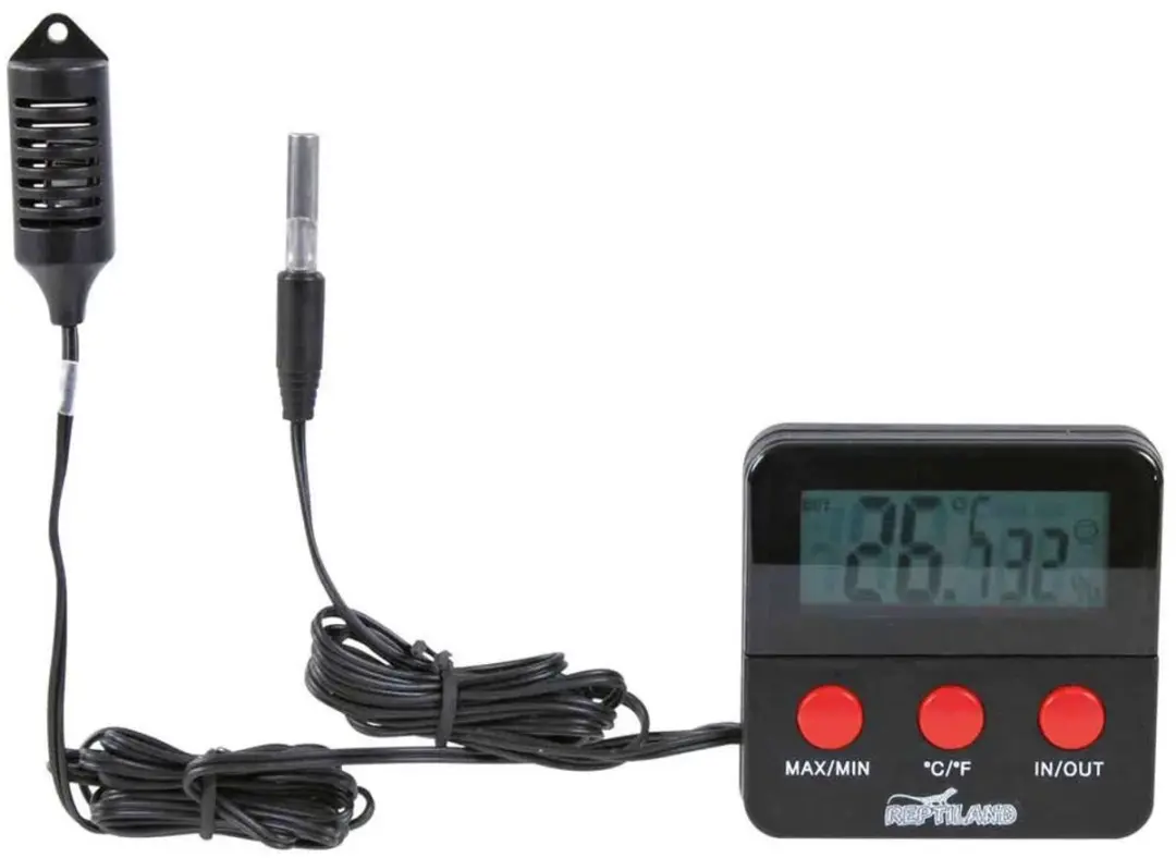 Trixie Reptielen Thermometer Hygrometer Digitaal - 0-70°C, 20-99% RV - Zwart