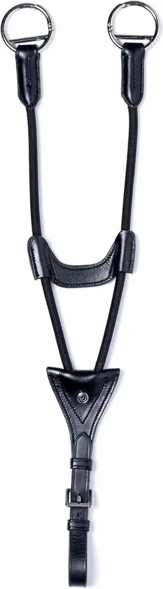 Trust Valkenswaard Elastic Running Martingale Full - Zwart/Zilver