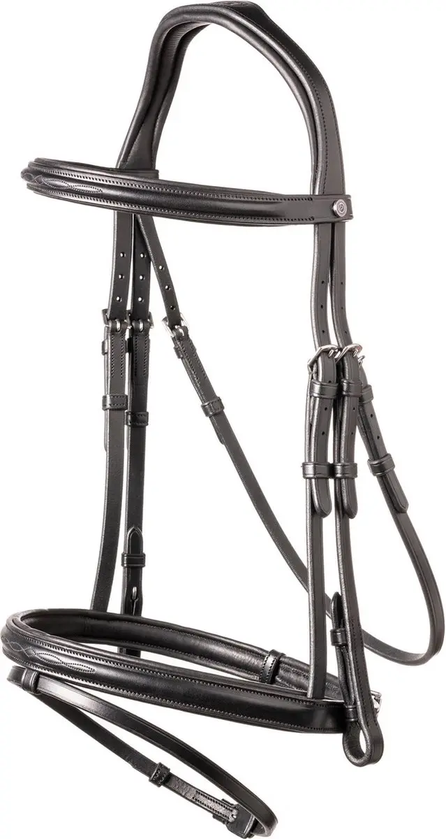 Trust Calgary Combined Noseband Hoofdstel Full - Bruin/Zilver
