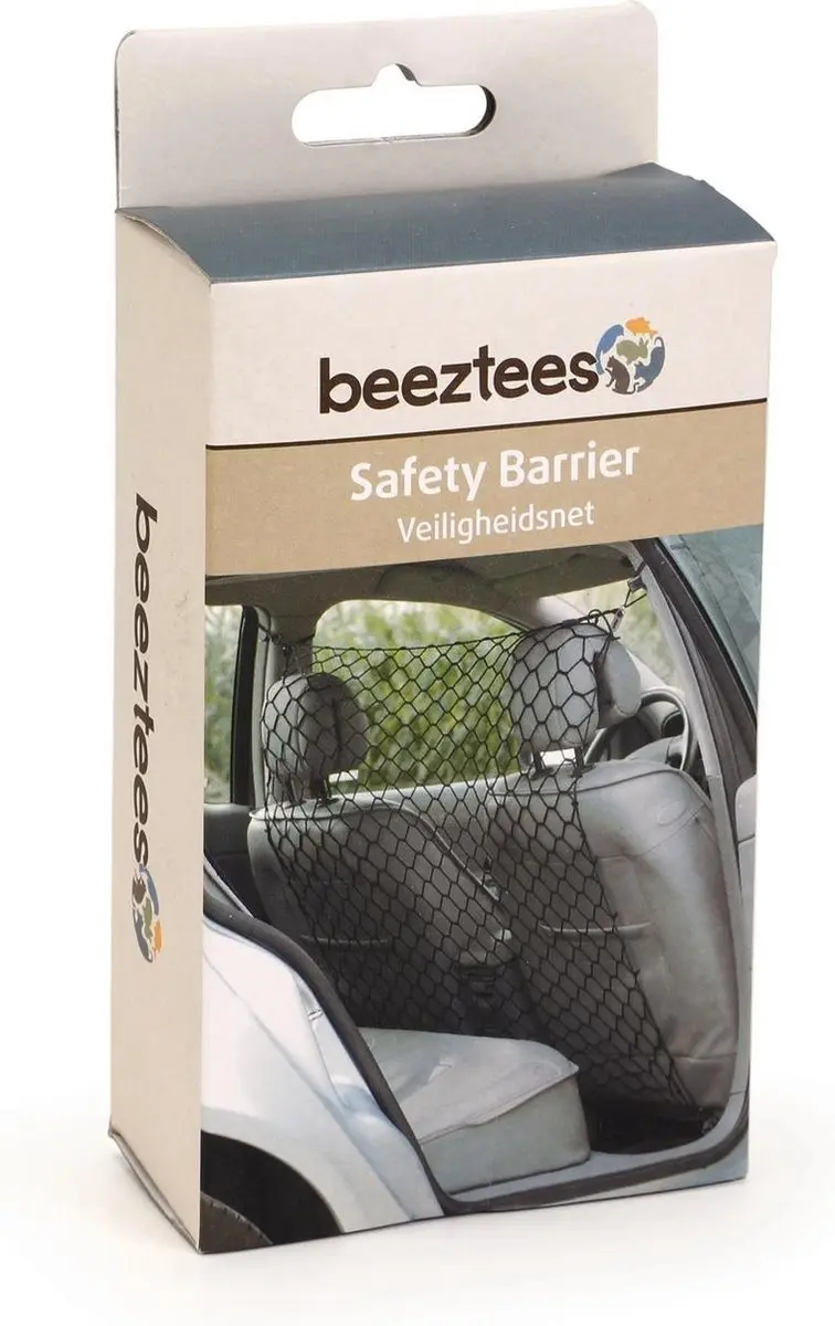Beeztees Veiligheidsnet Auto - 86x64cm - Zwart