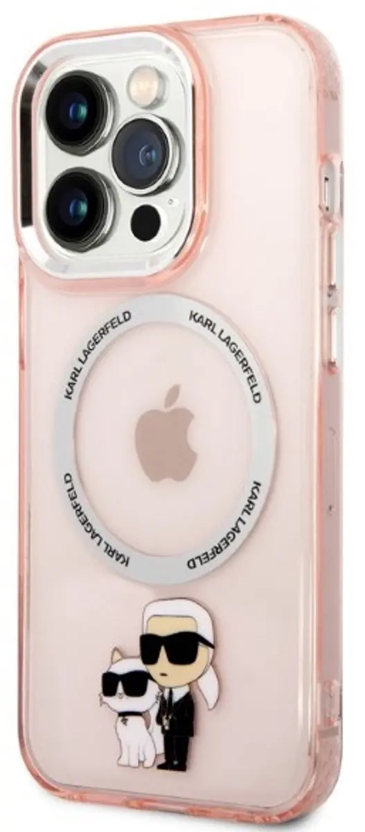 Karl Lagerfeld Karl&Choupette Hard Case iPhone 14 Pro 6,1" - Roze