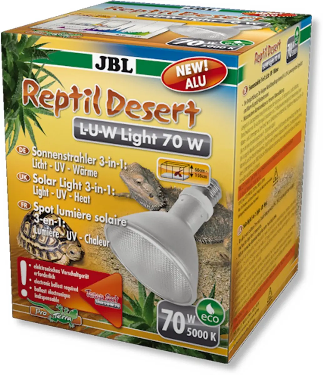 JBL ReptilDesert L-U-W Light Aluminium Terrariumlamp 70W