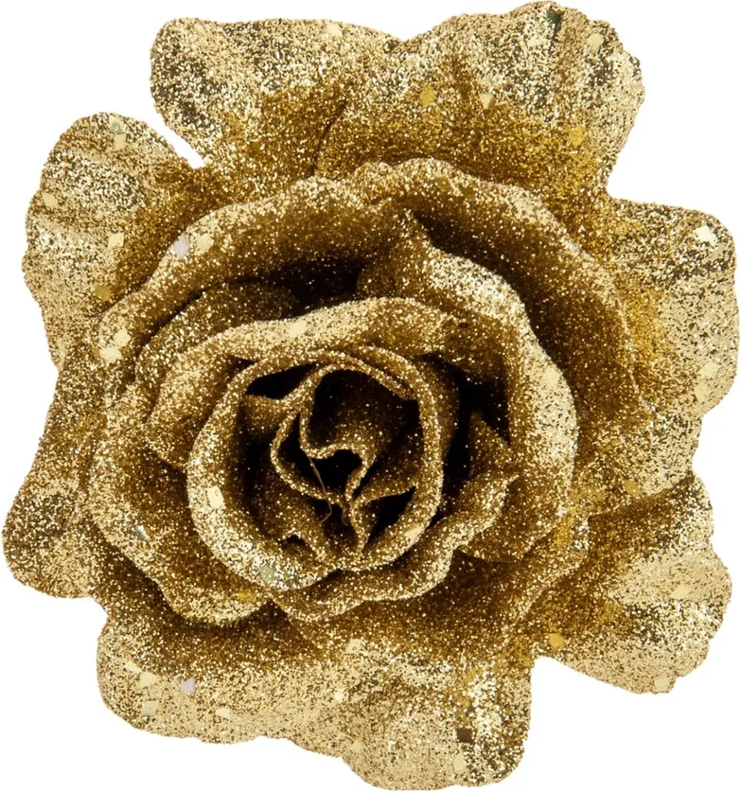 Cosy&Trendy Bloemen Roos Goud Glitter