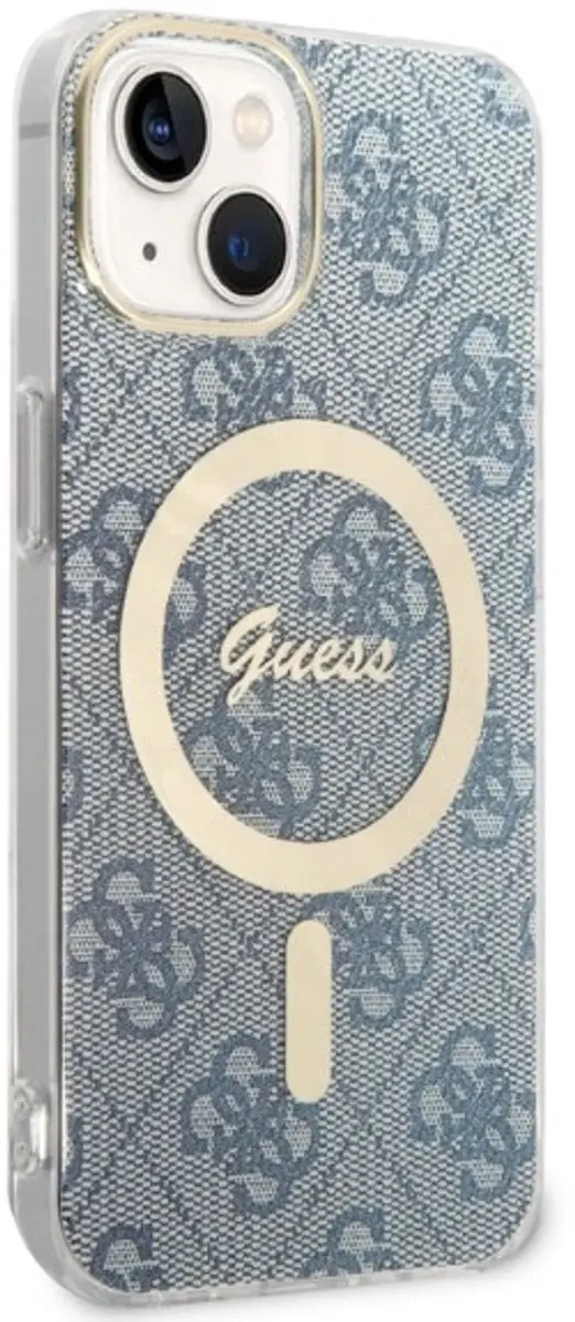 GUESS iPhone 14 Plus Hoesje MagSafe Blauw - afbeelding 6 van 6