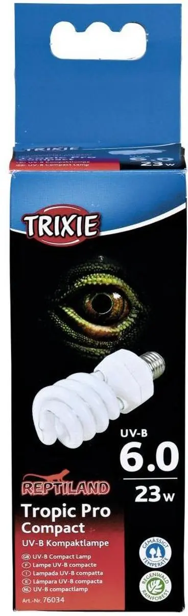 Trixie UV-B Lamp 10.0 Compact 23W - 6x6x15cm