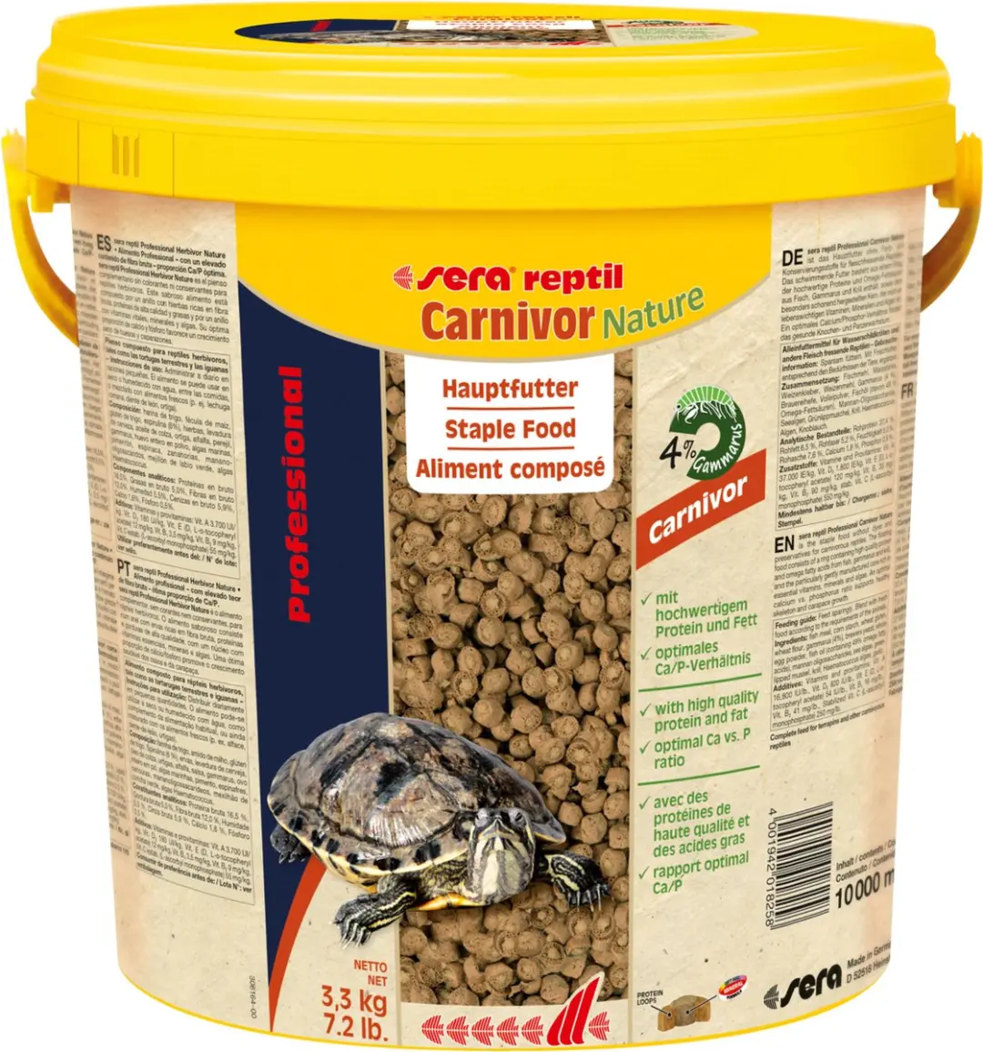 Sera Reptil Professional Carnivor Nature 10L