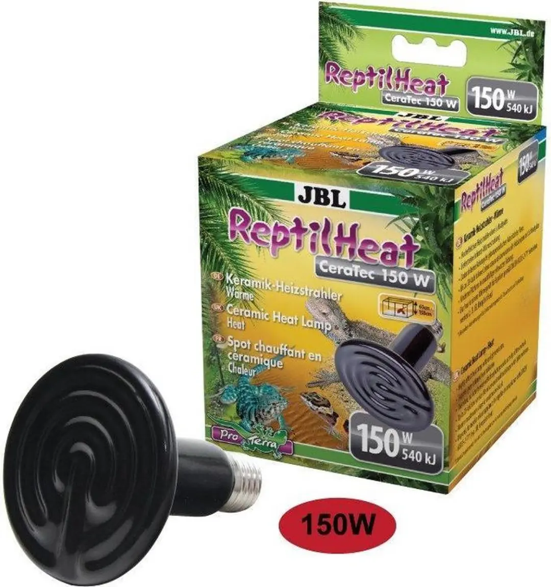 JBL ReptilHeat Keramische Warmtestraler 150W - Zwart