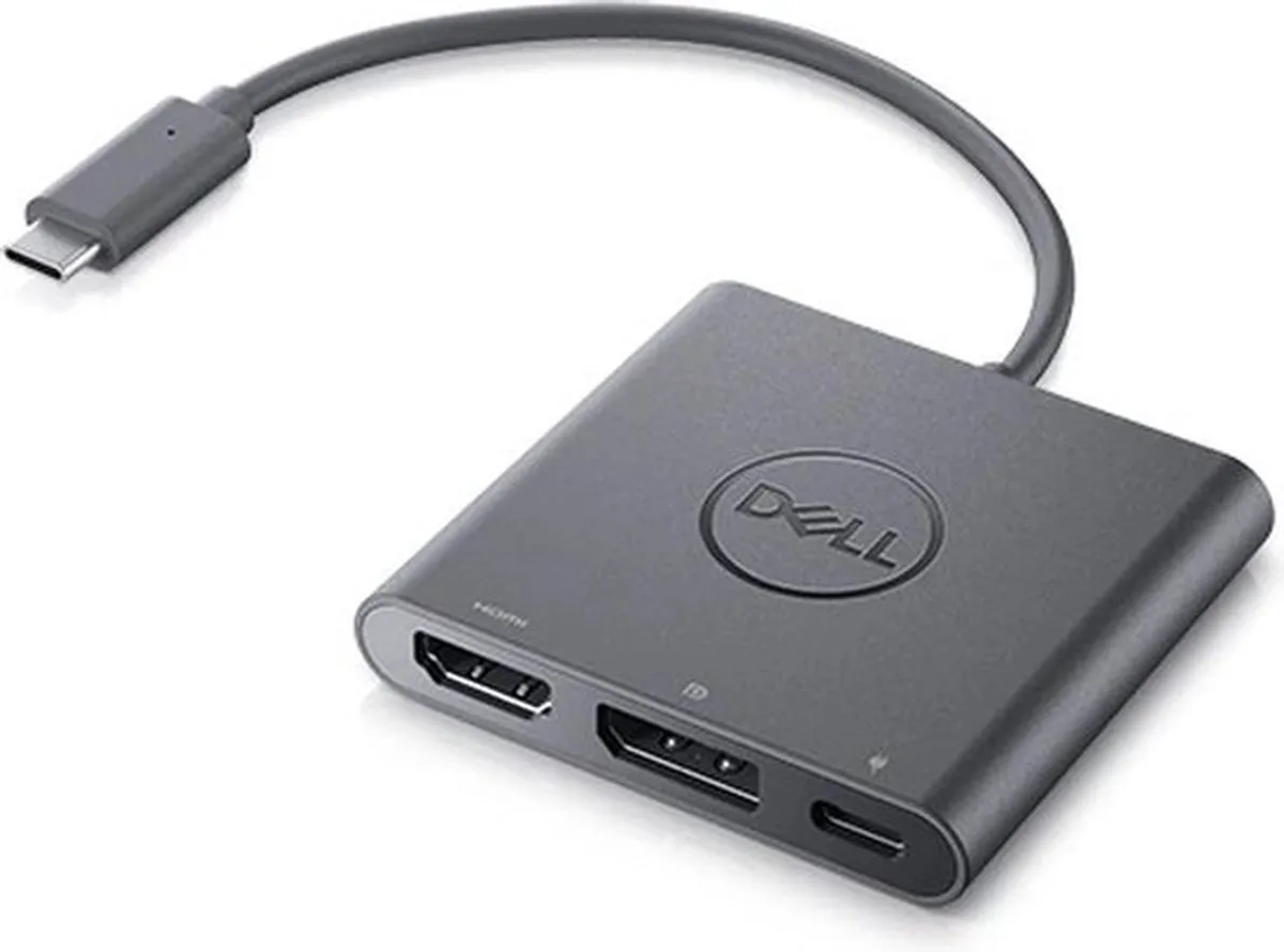 Dell USB-C naar HDMI/DP Adapter met Power - Zwart