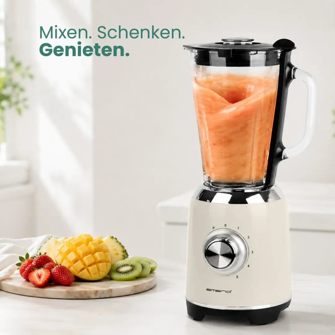 Emerio Retro Blender BL-131620.7 - 600W 1,75L - Crème