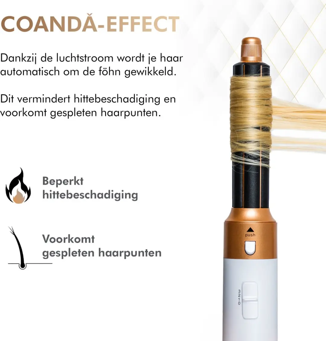 Dryze Airstyler 5-in-1 1800W - Crème/Wit