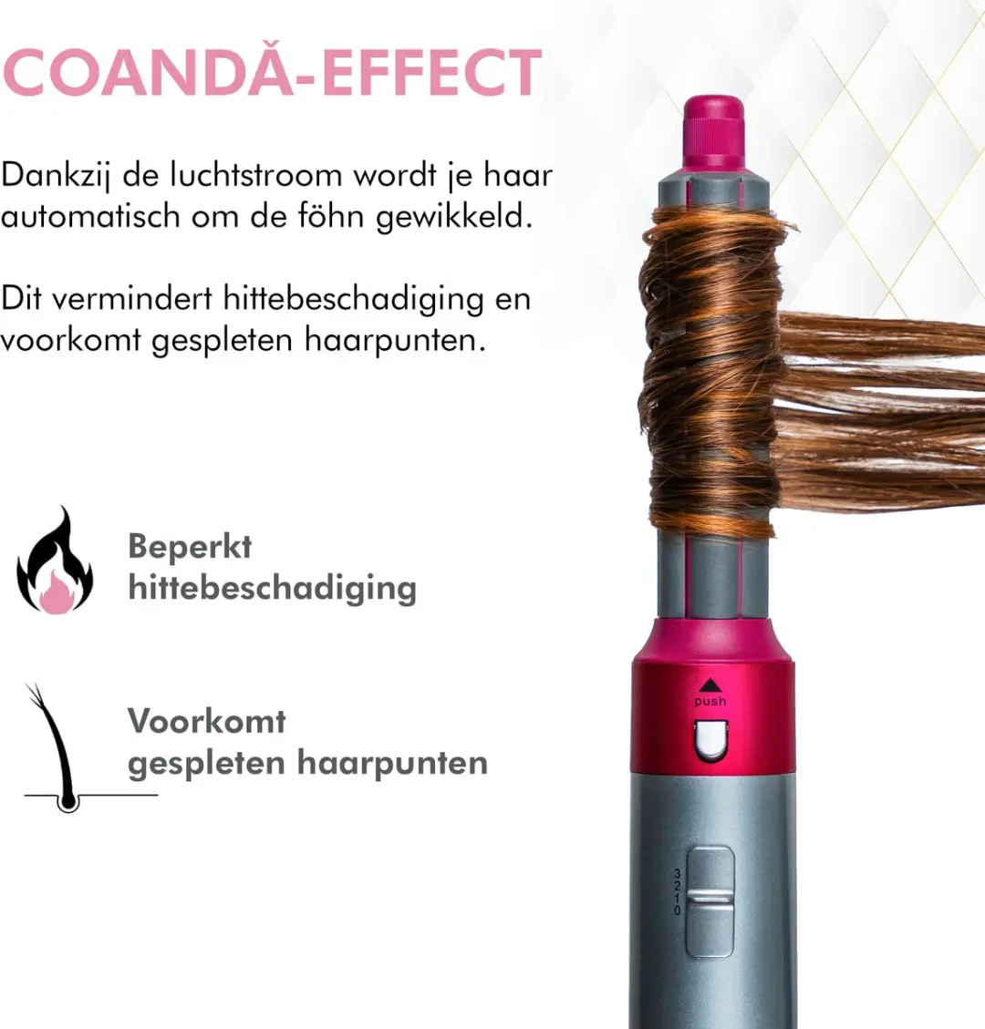 Dryze Airstyler 5-in-1 MPN 153084 - Roze Grijs