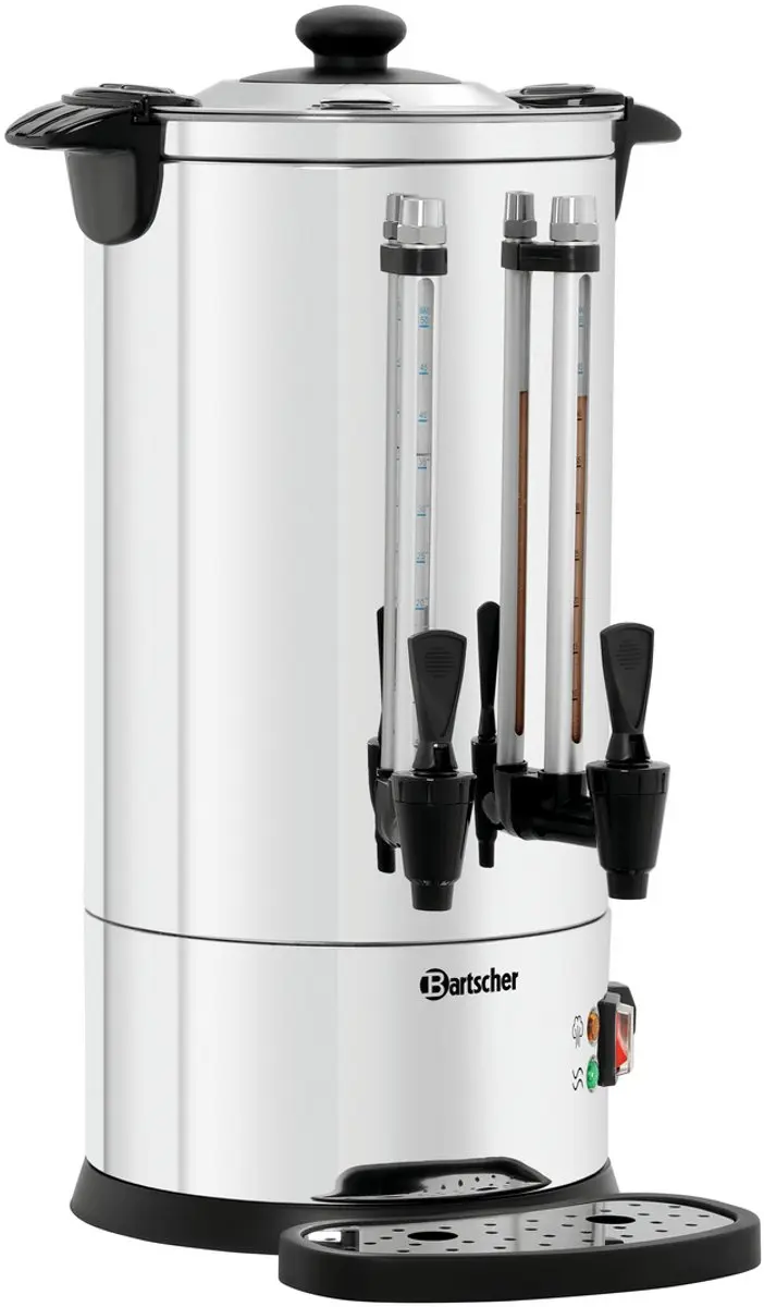 Bartscher M8000 Thee- en Heetwaterdispenser 8L - Zwart