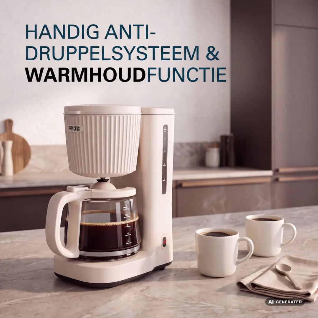 Princess Wave Koffiezetapparaat 1000W - 1,5L - Ivoor