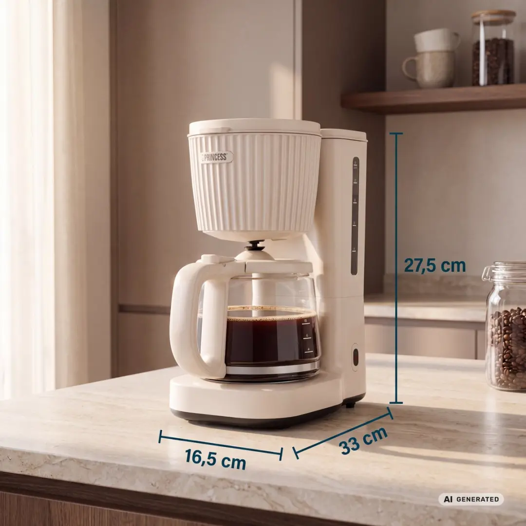 Princess Wave Koffiezetapparaat 1000W - 1,5L - Ivoor