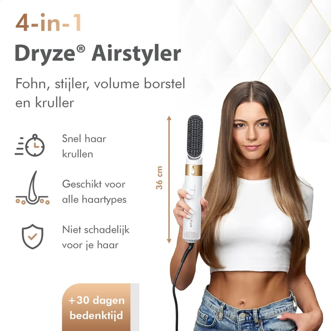 Dryze Airstyler 5-in-1 153083 Multistyler - Crème Wit