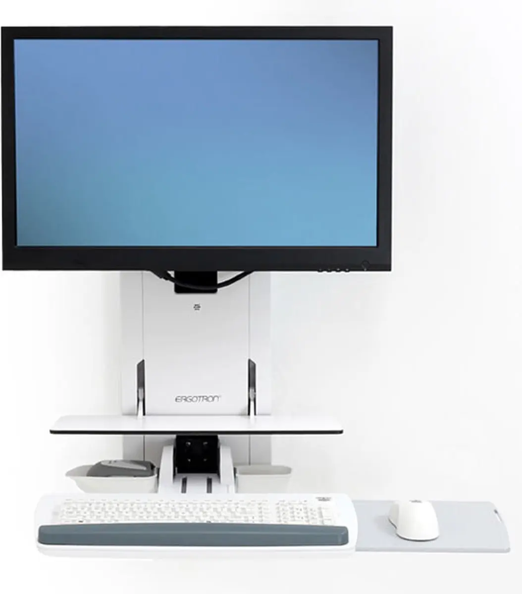Ergotron StyleView Vertical Lift 61-080-062 Wandwerkstation - 24 Inch - Wit - afbeelding 6 van 6