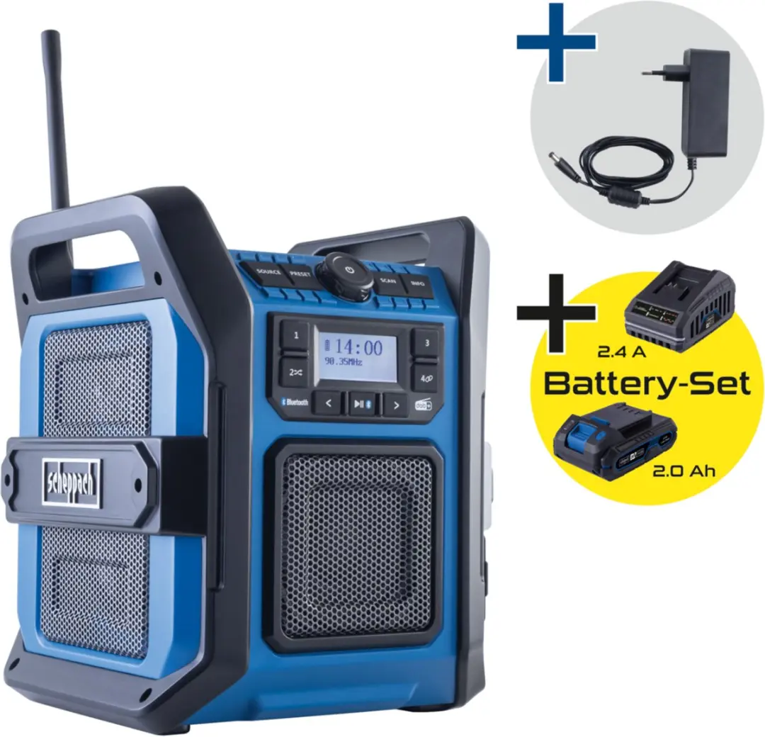 Scheppach Accu Bouwradio C-DAB30-X 20V - Blauw