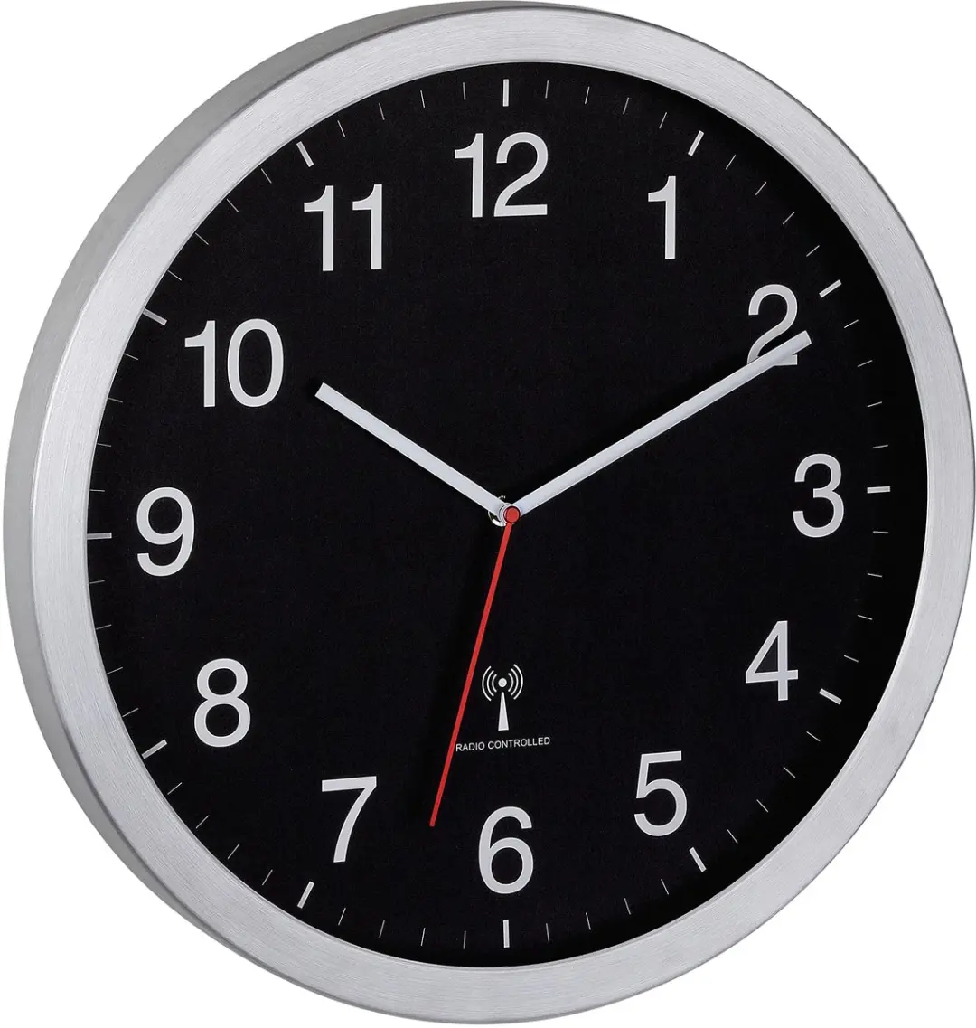 TFA Dostmann 60.3545.01 Wandklok - Zilver