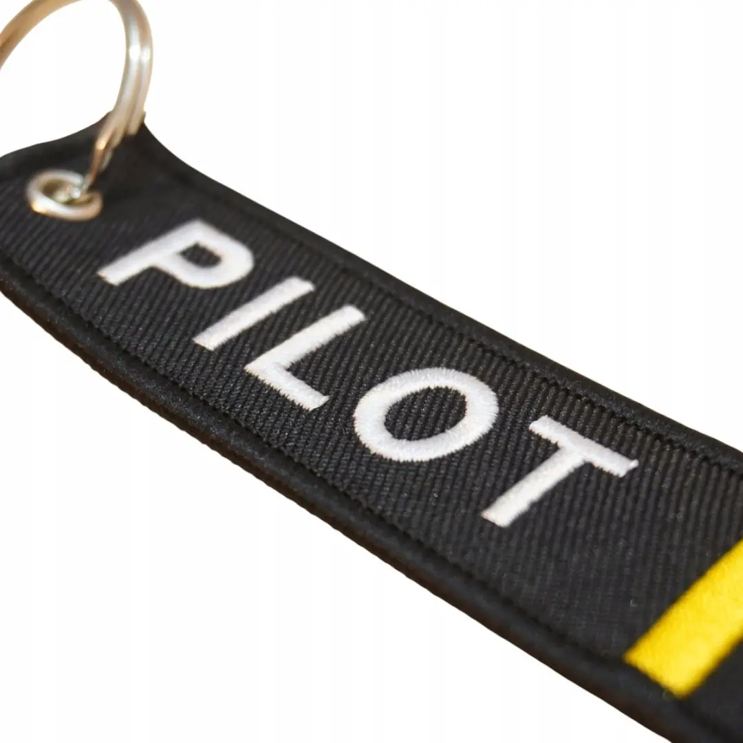 Pilot Sleutelhanger met Borduring