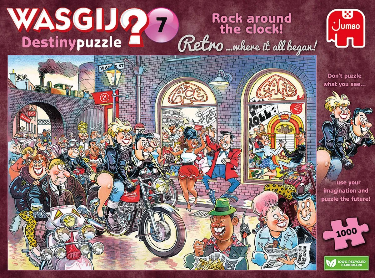 Wasgij Destiny Rock Around The Clock Puzzel 1000 Stuks - Meerkleurig - afbeelding 6 van 6