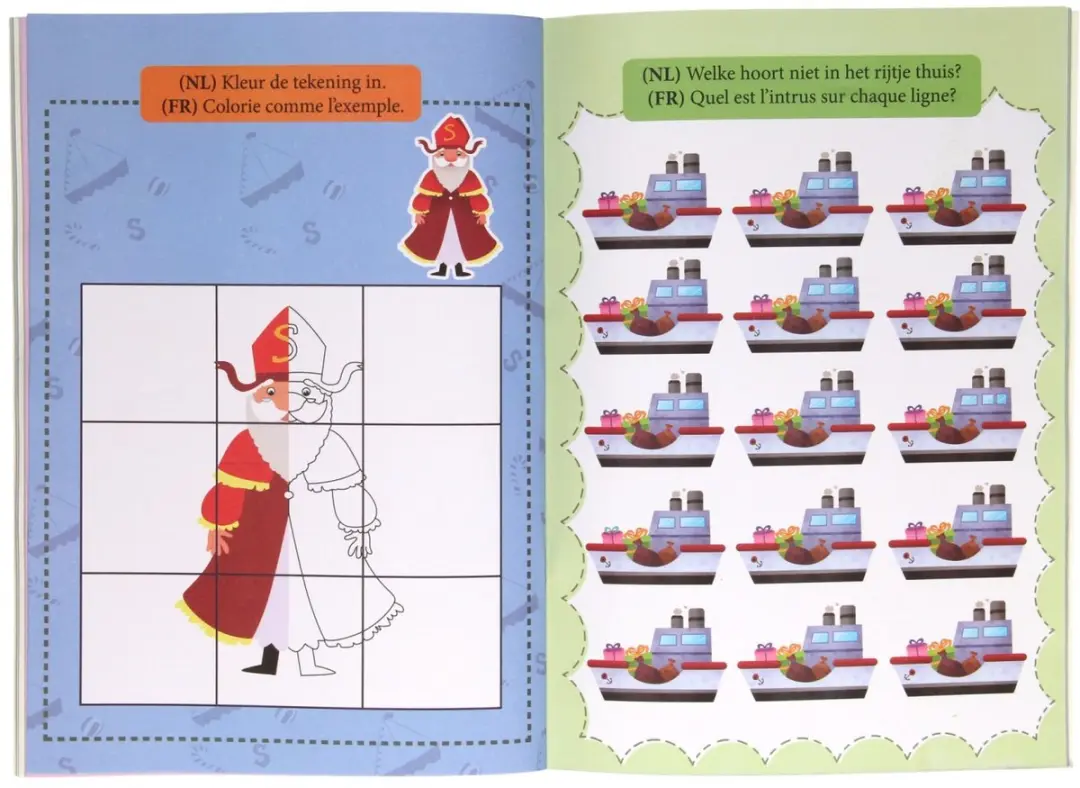 Van der Meulen Sinterklaas Kleurboek & Spelletjesboek A4 - Meerkleurig
