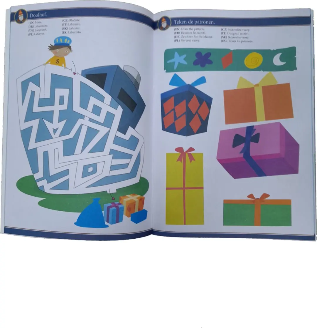 Van der Meulen Sinterklaas Kleurboek & Spelletjesboek A4 - Meerkleurig
