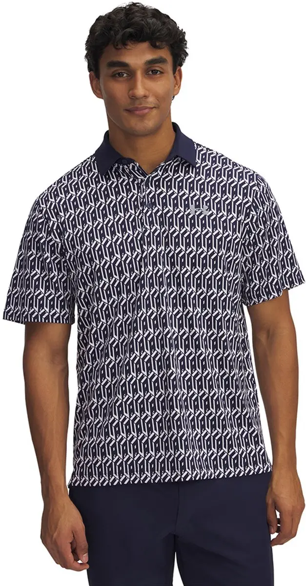 Under Armour Heren Playoff Golfpolo 3.0 - Navy Wit XXL