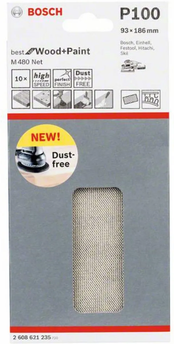 Bosch 2608621235 Oscillerend Schuurpapier Korrel 100 - 10 Stuks
