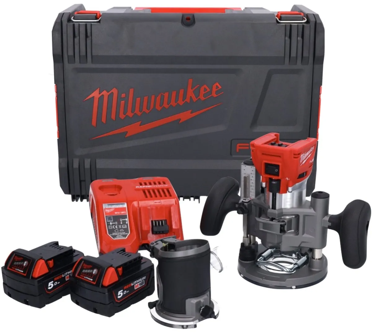 Milwaukee M18 FTR-502X Bovenfrees - 18V - 2x 5.0Ah Accu + Lader + HD Doos
