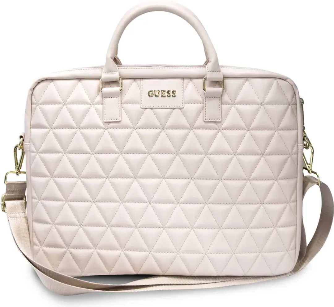 Guess Quilted Laptop Tote 5152 - 15 inch - Roze