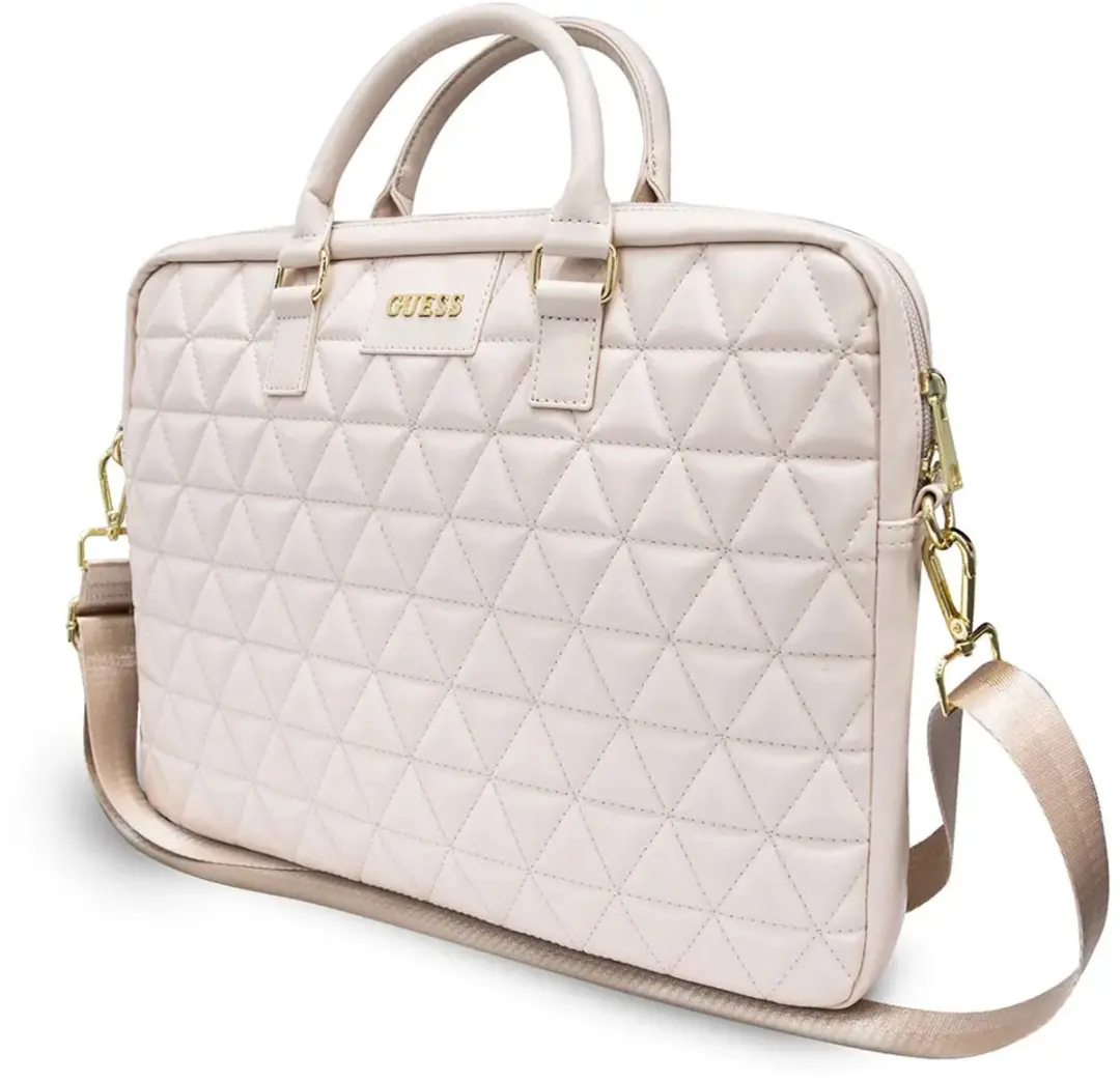 Guess Quilted Laptop Tote 5152 - 15 inch - Roze