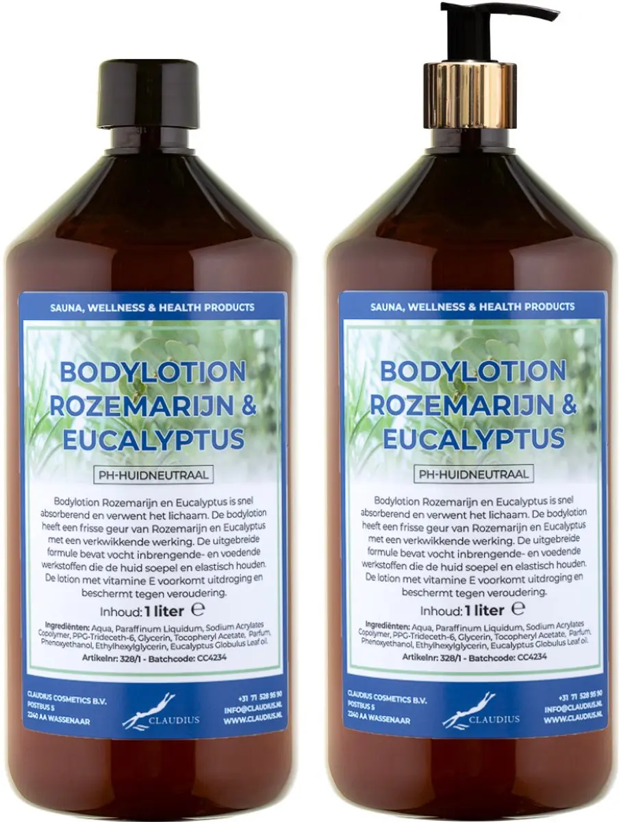 Splashbox Cosmetics Bodylotion Rozemarijn & Eucalyptus 2 Liter