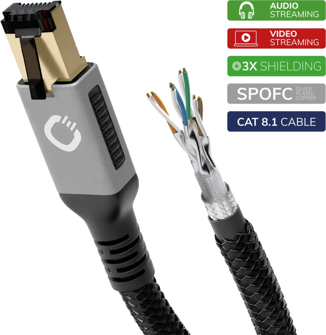 Oehlbach D1C13357 Netwerkkabel CAT 8.1 10m - Zwart