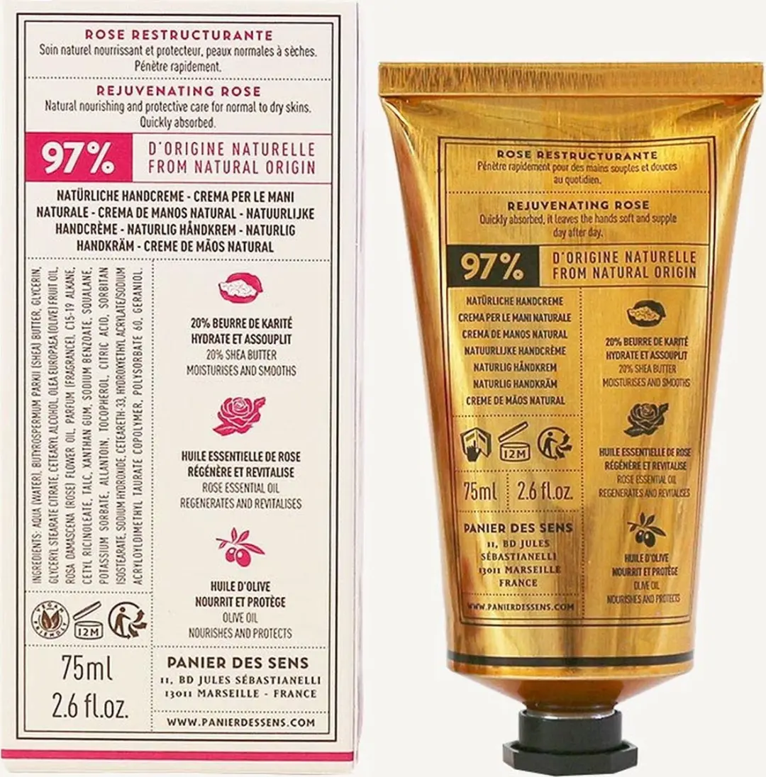 Panier des Sens Handcrème Rose 75ml - Vegan