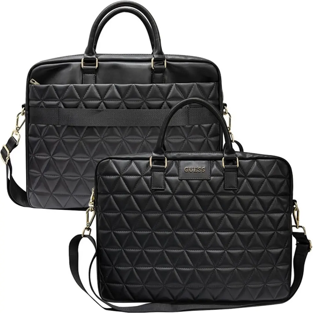 Guess Quilted Laptop Tote 5153 - 15 inch - Zwart