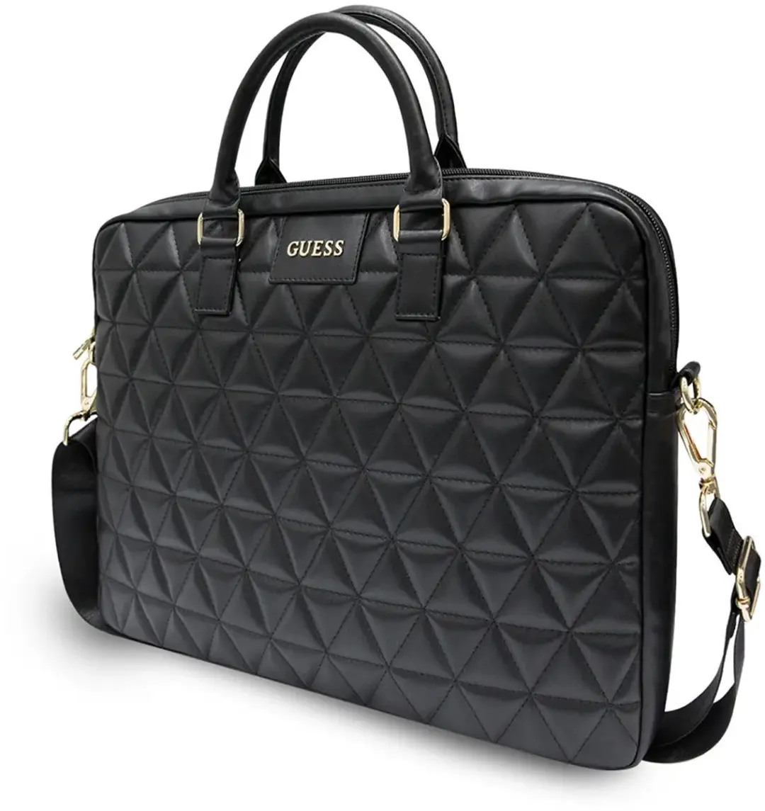 Guess Quilted Laptop Tote 5153 - 15 inch - Zwart