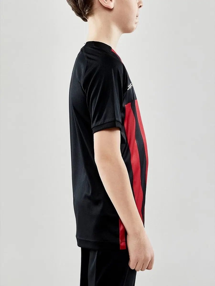 Craft Progress 2.0 Stripe Shirt Kinderen - 146/152 - Zwart/Rood