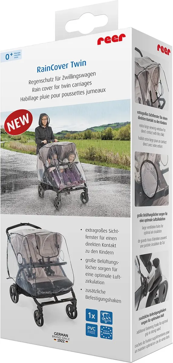 Reer Regenhoes Twinwagens Transparant