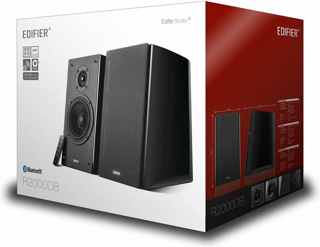 Edifier R2000DB Hout 2.0 Bluetooth Speakerset - 120W - Zwart