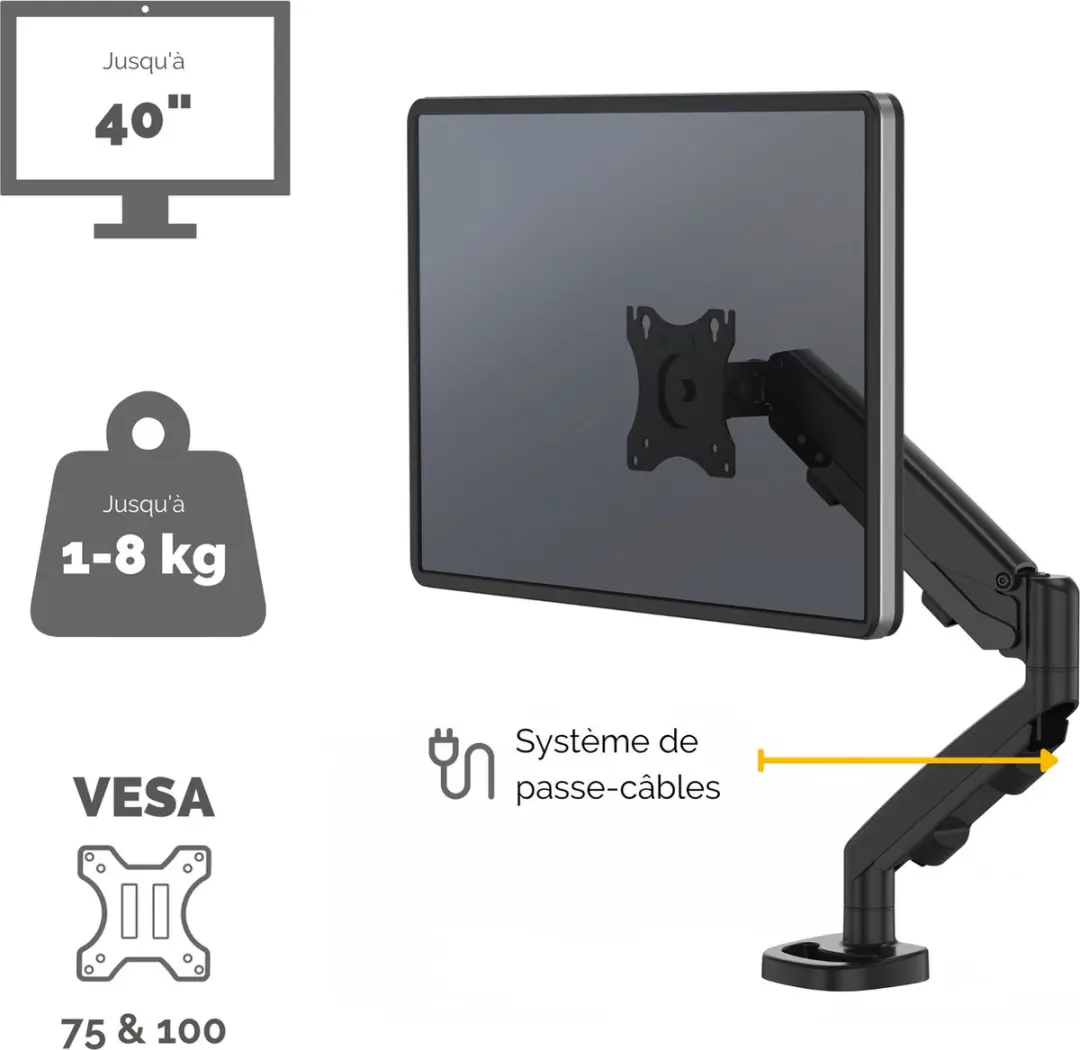 Fellowes Eppa 9683101 Klem - 99,1 cm - Zwart