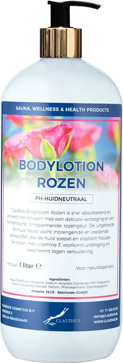 Splashbox Cosmetics Bodylotion Rozen 1L - Gouden pomp