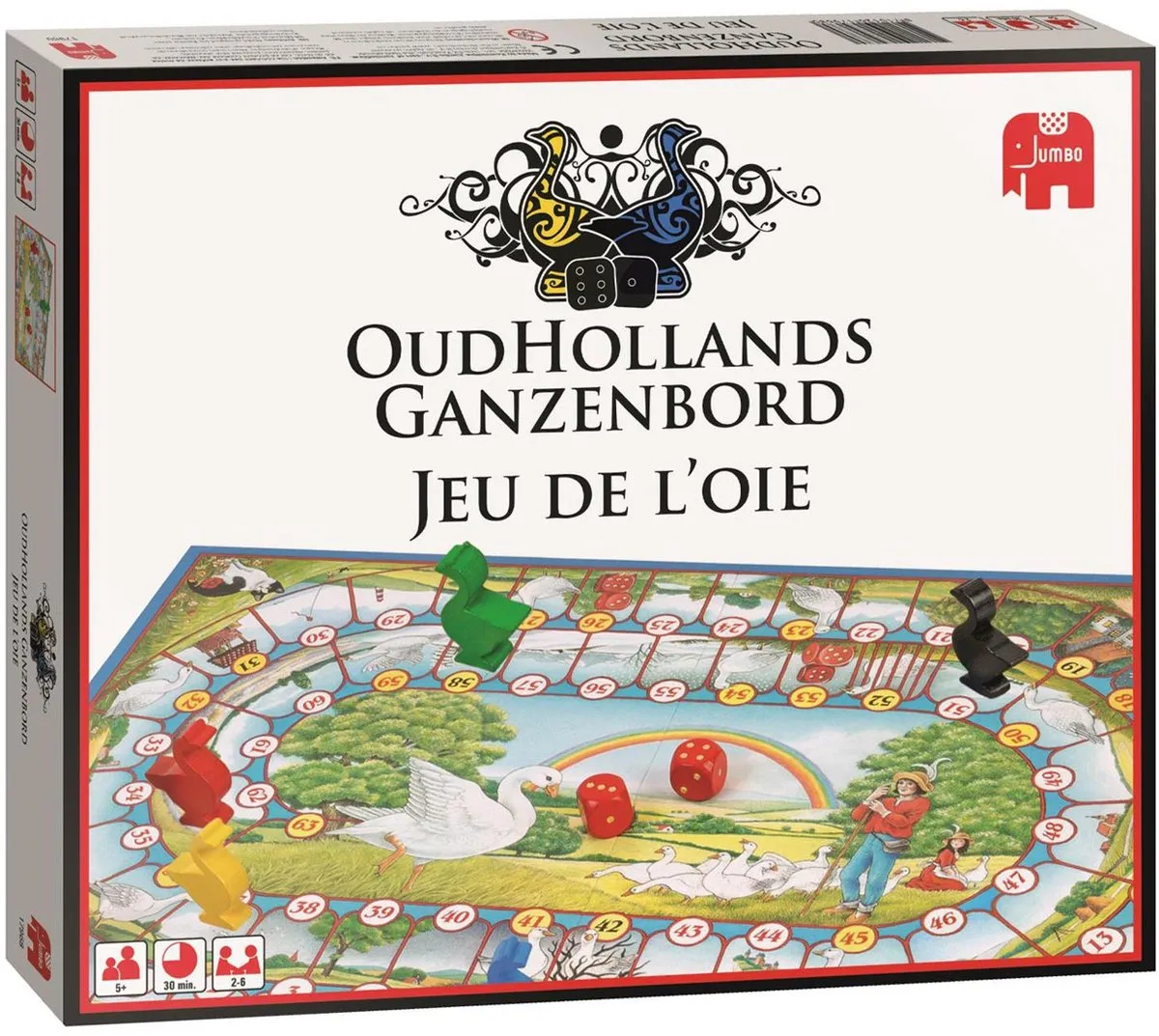 Jumbo Ganzenbord Bordspel NL/FR - 6 Spelers