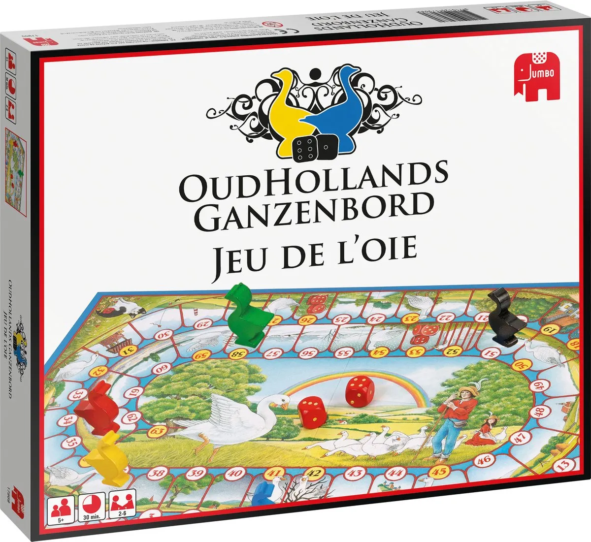 Jumbo Ganzenbord Bordspel NL/FR - 6 Spelers
