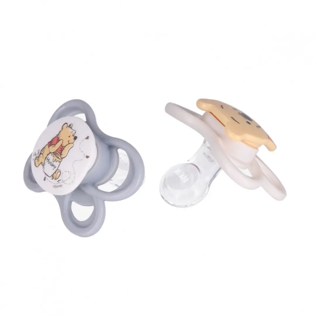 NUK Perfect Match Air Disney Winnie Pooh Fopspenen - 2 Stuks - Beige/Grijs