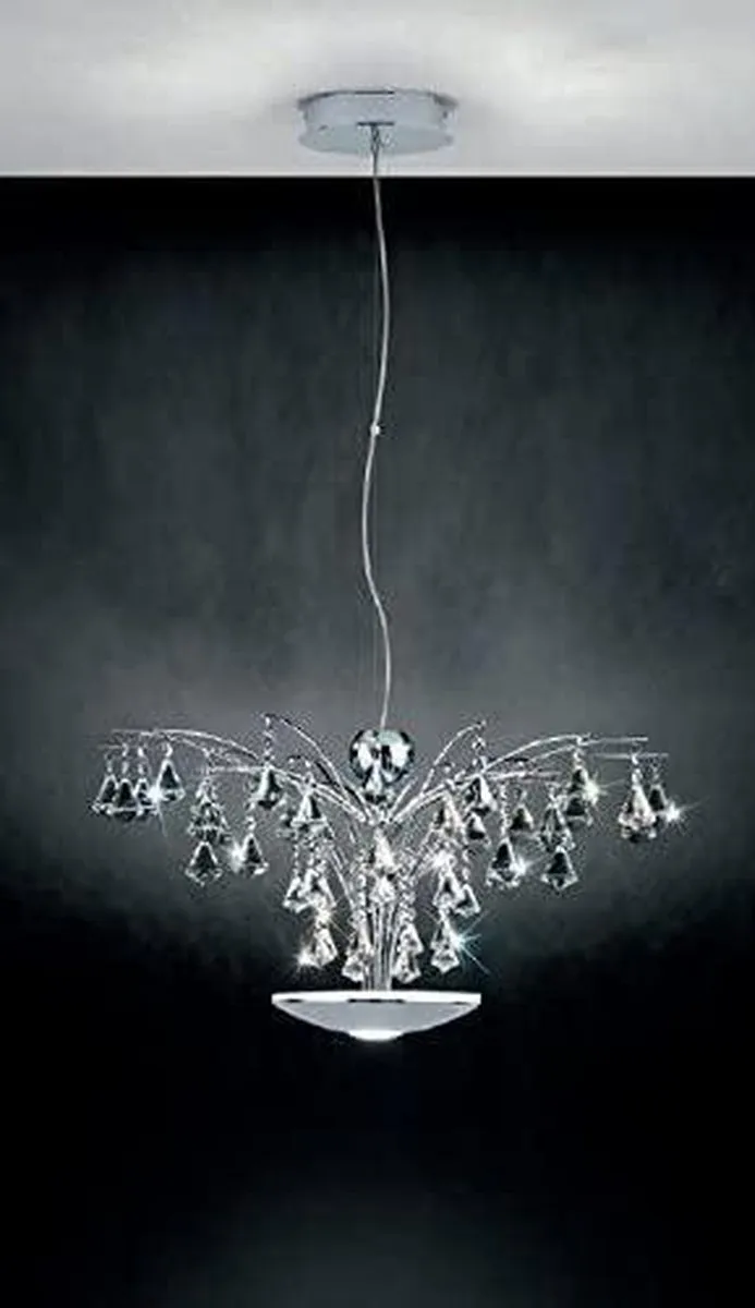 Eglo Miramas LED Kroonluchter 2x6W - 4000K - Transparant/Wit