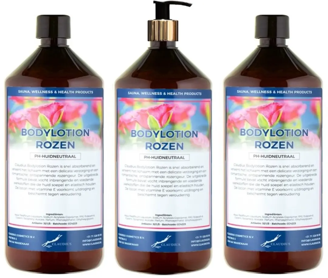 Splashbox Cosmetics Rozen Bodylotion 3L - 3 Stuks