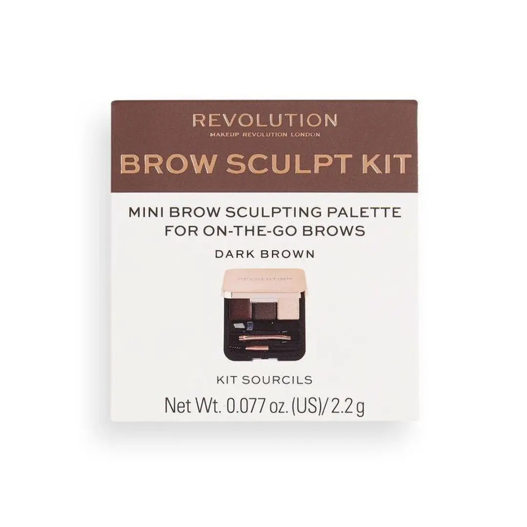 Makeup Revolution Brow Sculpt Kit Dark Brown 3ml