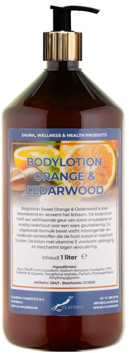 Splashbox Cosmetics Bodylotion Sweet Orange & Cedarwood 1L