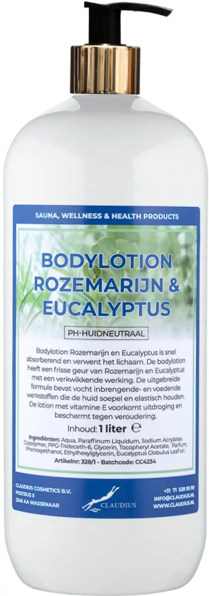 Splashbox Cosmetics Rozemarijn & Eucalyptus Bodylotion 1L