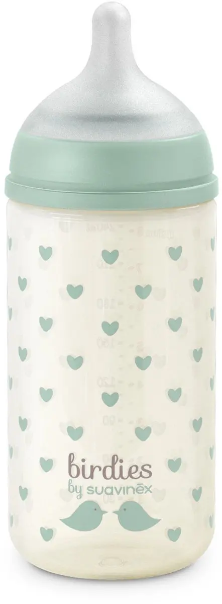 Suavinex Birdies Glas Babyfles 240ml